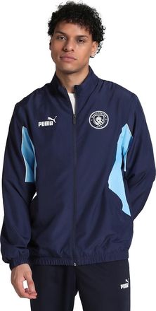 Puma Manchester City FTBLARCHIVE Mens Jacket, Navy Team Light Blue, XL