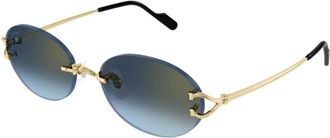 Cartier Sunglasses, unisex, Yellow, Size: 55 MM Stylish Sunglasses for Every Outfit