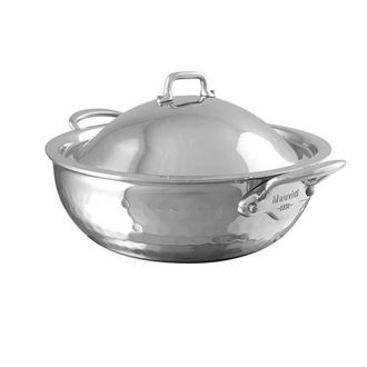 Bloomingdale's Melite 2.1 Quart Splayed Saute Pan & Lid, Cast Stainless Steel Handle in Silver at Nordstrom