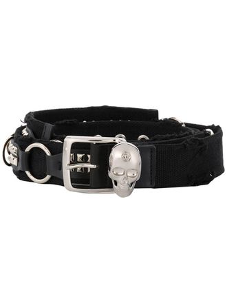 Philipp Plein double layered belt - Black
