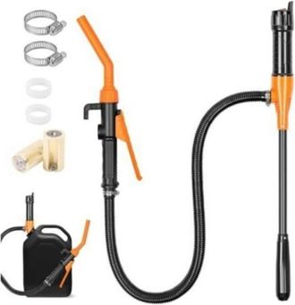 OEM Bomba De Bater&iacute;a - Bomba De Transferencia De L&iacute;quidos - Para Gasolina Diesel Agua - Caudal 9 L/min - Funciona Con Pilas D O Aa - 1 Unidad