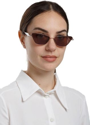 Ana Hickmann Womens Sunglasses Rose Gold-Red Metal Eyewear - Gold/red