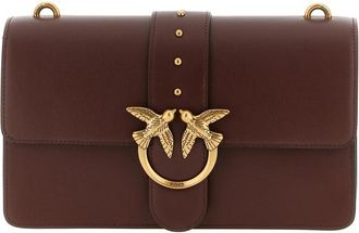 Pinko Love One Classic Studded Leather Cross Body Bag