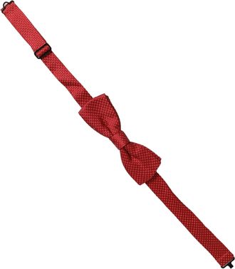 Dolce & Gabbana Polka Dot Silk Bow Tie - Red