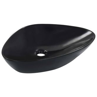 Berkfield Home Charming Wash Basin 58.5x39x14 cm Ceramic Black
