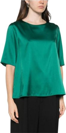 Max Mara Blouse - Dames - Blouses - Groen - XS - Overhemden