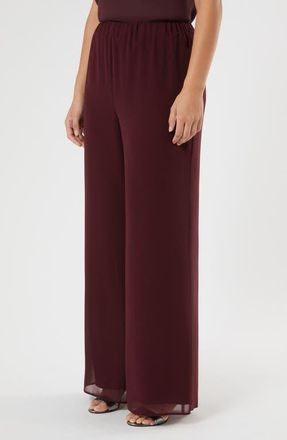 Marina Rinaldi Eunghia Wide Leg Pants in Red Purple at Nordstrom, Size 20W