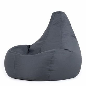 Icon Brand Puf reclinable con respaldo alto para interior/exterior gris antracita