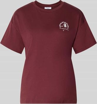 Marc O'Polo Denim Marc OPolo Denim Regular Fit T-Shirt aus reiner Baumwolle in Bordeaux, Gr&ouml;&szlig;e XL