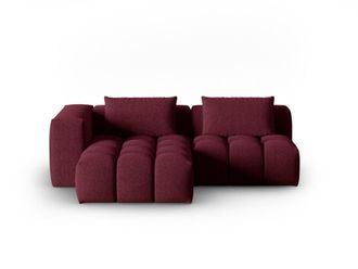 CXL by Christian Lacroix Sof&aacute; esquinero modular izquierdo 3 plazas tejido estructural granate