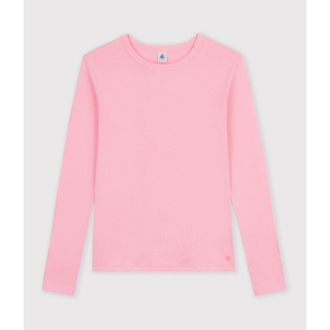 Petit Bateau T-shirt met ronde hals en lange mouwen