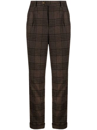 Brunello Cucinelli Geruite broek - Bruin