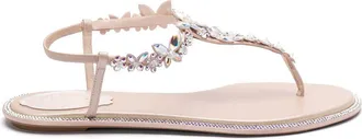 Rene Caovilla crystal-embellished sandals - Neutrals