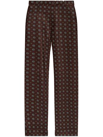 Moschino Broek met print - Bruin