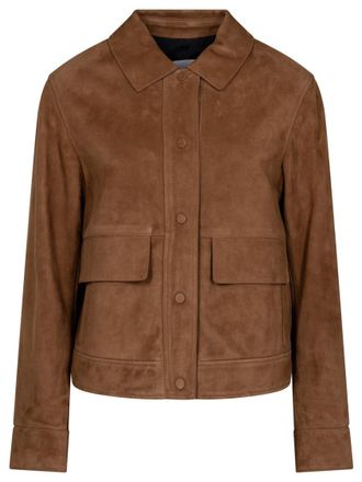 Yves Salomon Brown Solid Jacket