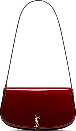 Saint Laurent Tassen, Dames, Rood, ONE Size, Leer, Mini Voltaire Schoudertas