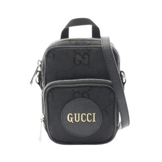 Gucci Pre-owned Cross Body Bags, female, Black, Size: ONE SIZE Pre-owned Off The Grid Leather Nylon Canvas Shoulder Bag
