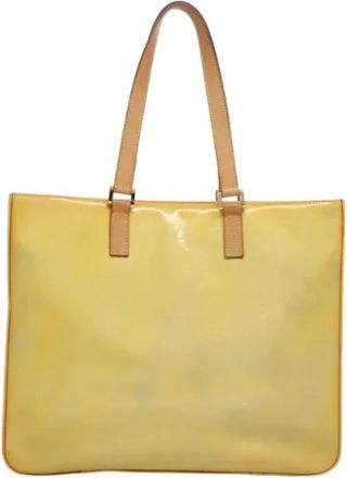 Louis Vuitton Tweedehands leren Louis Vuitton tassen - Dames - Vintage Shopper - Geel - ONE Size - Leer - Vintage