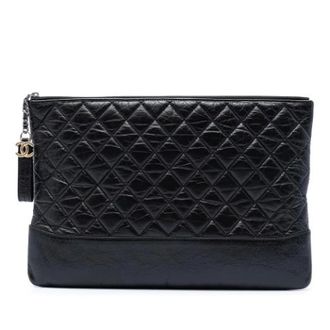 Chanel Pre-owned Clutches, female, Black, Size: ONE SIZE Pre-owned Gabrielle O-Case