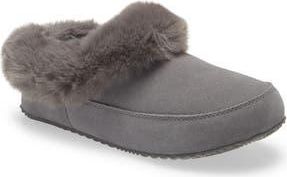 Sorel Go Coffee Run Faux Fur Slipper in Quarry Quarry at Nordstrom Rack, Size 10