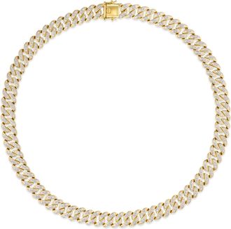 The Diamond Store 21 Inch Havana Cuban Lab Diamond Necklace 3.00ct Set in 18K Gold Vermeil