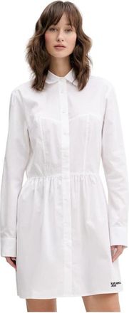 Karl Lagerfeld Shirt Dress - Dames - Shirt Kleedjes - Wit - S - Katoen - Kleedjes