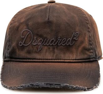 Dsquared2 Brown Embroidered Baseball Cap