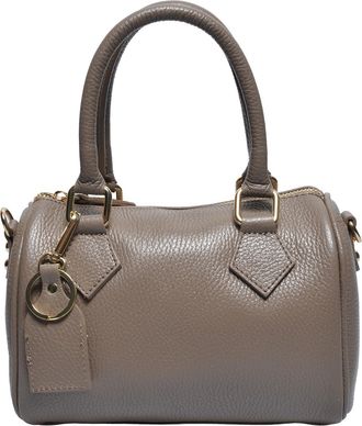 Luisa Vannini Beige Rundleer Tas