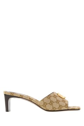 Gucci Beige Logo Heels