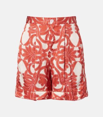 Poupette St Barth Isabelle printed high-rise shorts