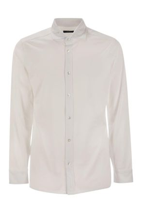 Fay Mens Cotton Jersey Shirt - White - Size 2XL