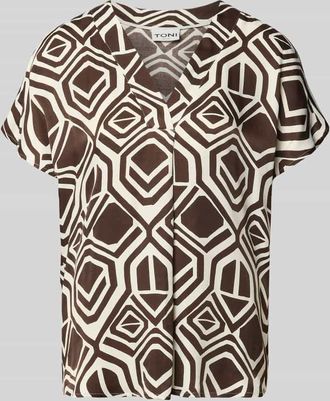Toni Regular Fit Bluse aus Viskose Modell Amber in Dunkelbraun, Gr&ouml;&szlig;e 36