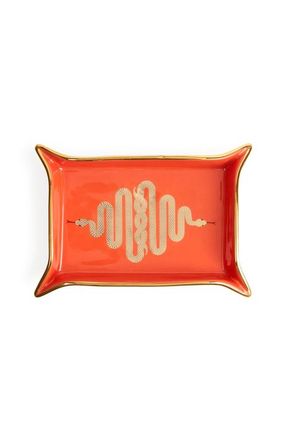 Jonathan Adler Snake Valet Tray in Orange /Gold at Nordstrom