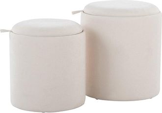 LumiSource Tray Nesting Ottoman Set