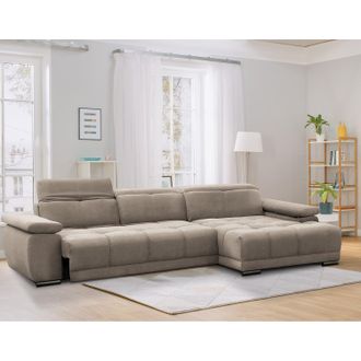 Fredriks home24 Fredriks Ecksofa Limeria Kaschmir Microfaser 308x83x183 cm