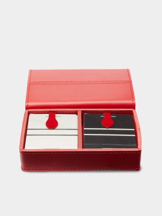 Rabitti 1969 Etna Leather Playing Cards Set