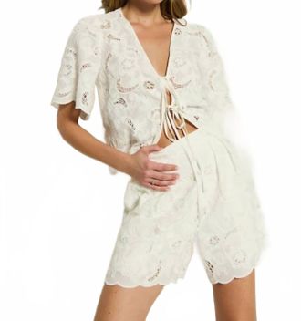 Nation Ltd Archer Lined Lace Short In White
