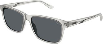 Puma PU0467S 005 Mens Sunglasses Clear Size 57