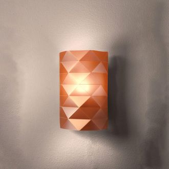 Linea Zero Applique Moderna 1 Luce Prisma In Polilux Rame Made In Italy