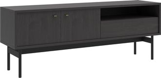 Selsey Selsey Olar Ii - Mueble Tv Con 2 Puertas, 1 Caj&oacute;n Y 1 Hueco - 154 Cm - Fresno Portland Negro