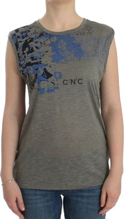 Costume National print sleeveless Womens t-shirt