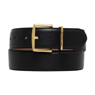Marc O'Polo Accessoires, Dames, Zwart, 90 CM, Leer, Riem van fijn nappaleer