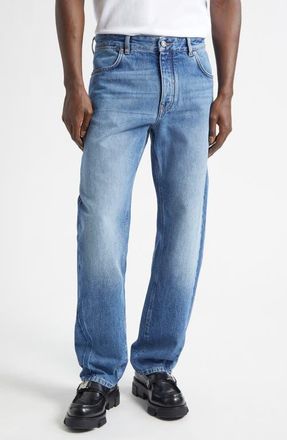 Givenchy Couture Seam Straight Leg Jeans in Medium Blue at Nordstrom, Size 36