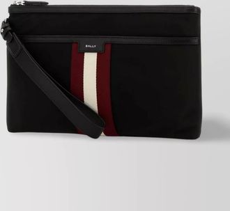 Bally nylon code clutch with wrist strap