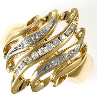 C&A Platinum Yellow Gold Yellow Gold (18K) Platinum 900 Band Ring (Pre-Owned)