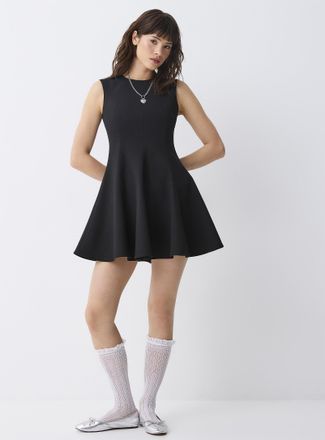 Twik Womens Fitted-waist flared tailored dress