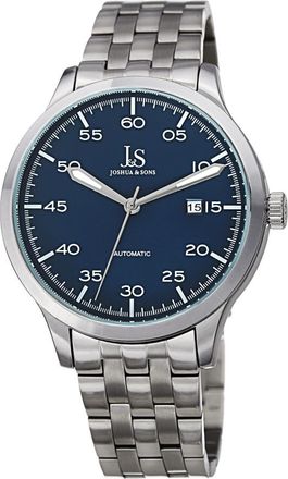 Joshua & Sons Quartz Blue Dial Mens Watch JX149SSBU