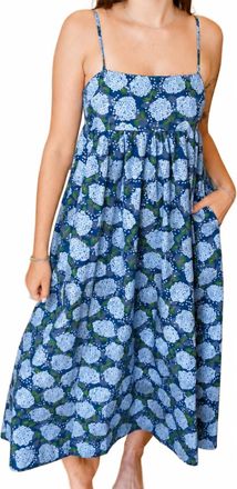 THML Clothing Hydrangea Print Dress In Blue Multi