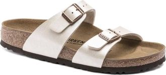 Birkenstock Womens Sydney Birko-Flor Sandals In Graceful Pearl White