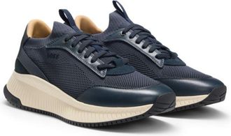 BOSS Low-top trainers with knitted uppers